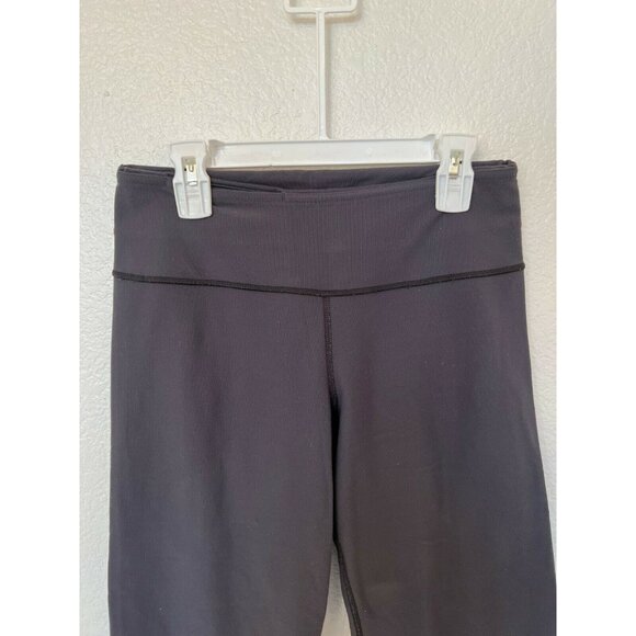 Lululemon Cropped Leggings Women Size 4 High-Rise Stretch Nylon/Spandex Black - Picture 2 of 6